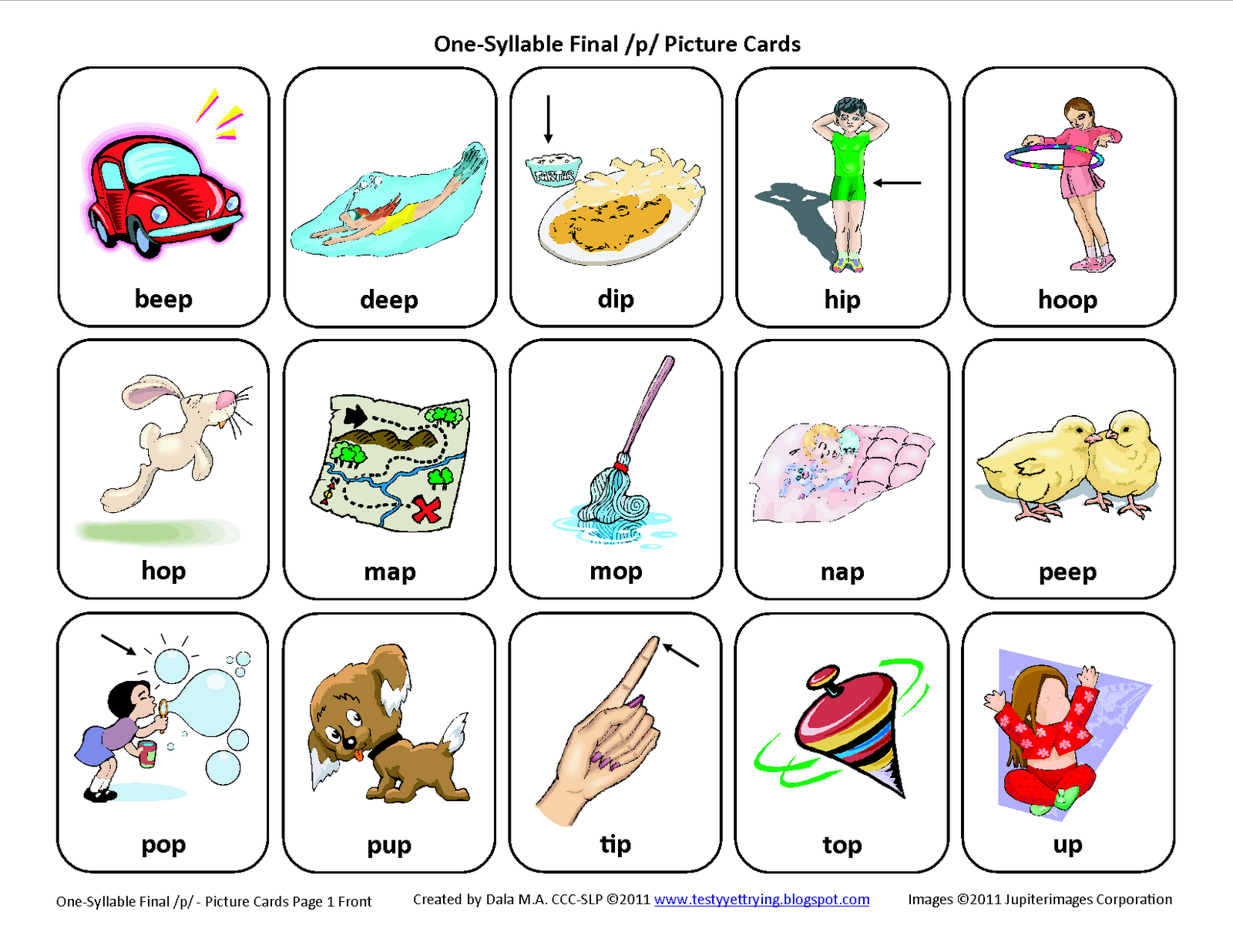 vocabulary words speech therapy