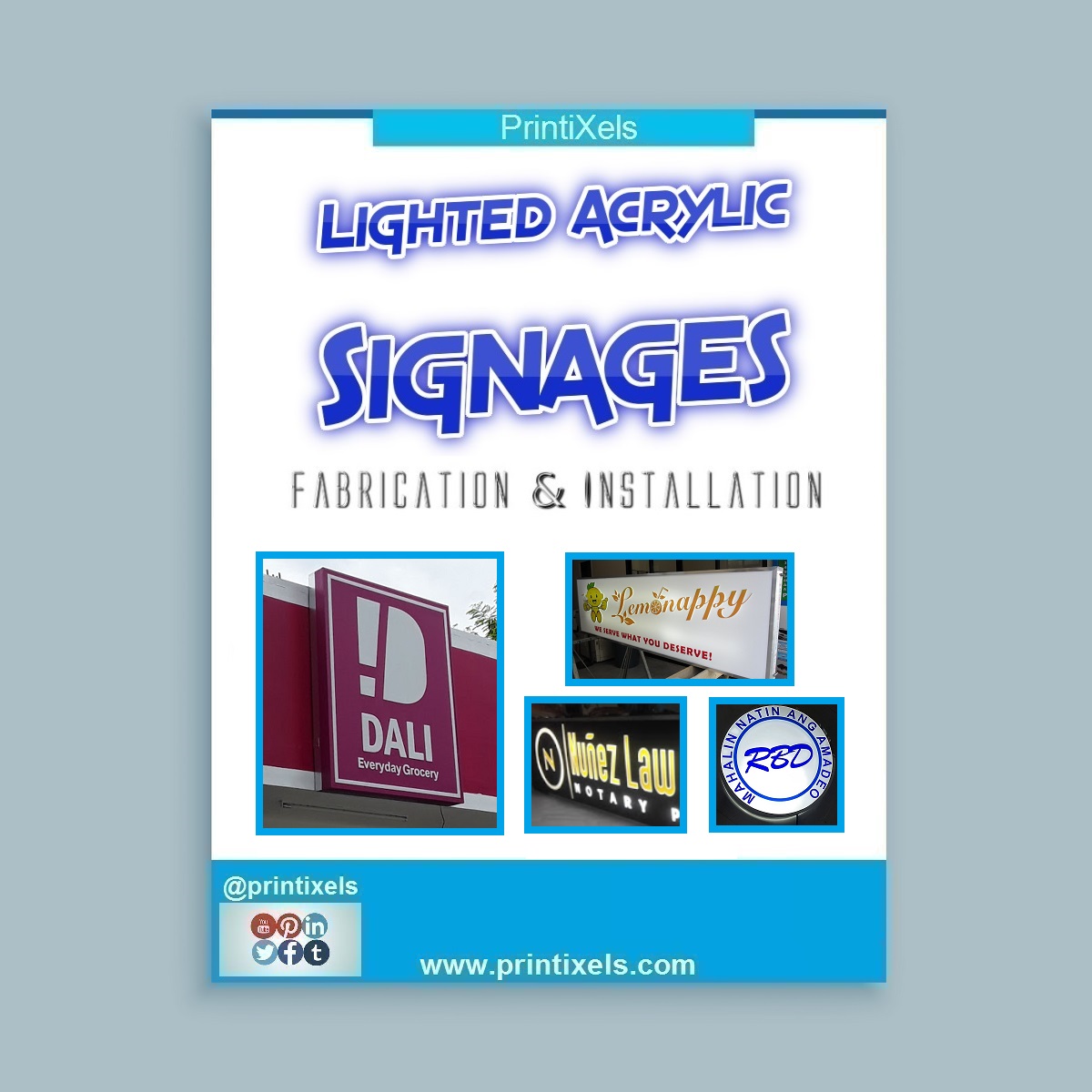Lighted Acrylic Signages - Fabrication & Installation Lighted Acrylic Signages - Fabrication & Installation