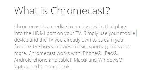 What is Chromecast?