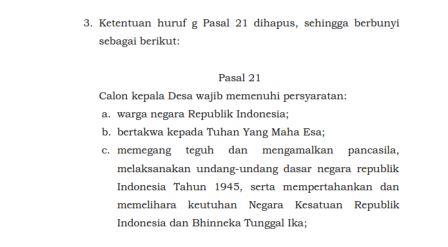 Persyaratan Calon Kepala Desa 2021 | FORMAT ADMINISTRASI DESA