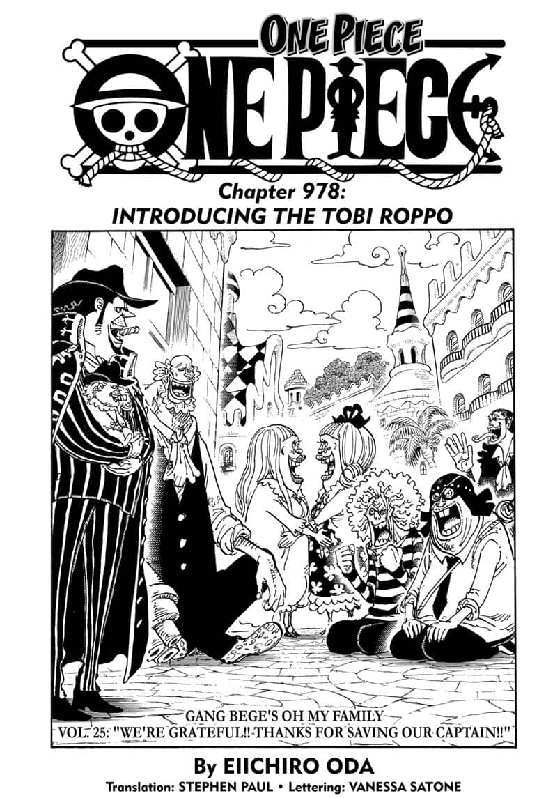 MANGA ONE PIECE CHAPTER 978 INTODUCING THE TOBI ROPPO OFFICIAL ENGLISH