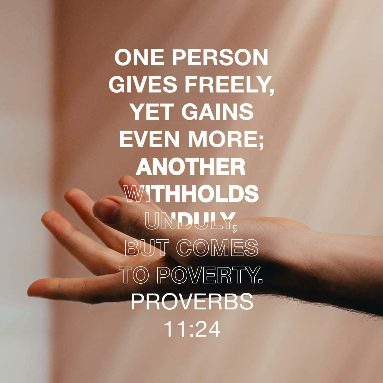 VERSES OF THE DAY- PROVERBS 11: 24-31 RIGHTEOUSNESS