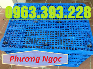 Sọt nhựa rỗng 8 bánh xe, sóng nhựa HS022, sọt nhựa đựng hàng 37