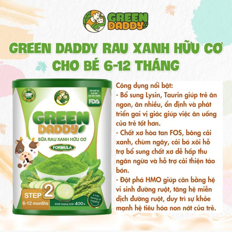 Green Daddy Sữa Rau Xanh Hữu Cơ Formula Step 2 (400g)