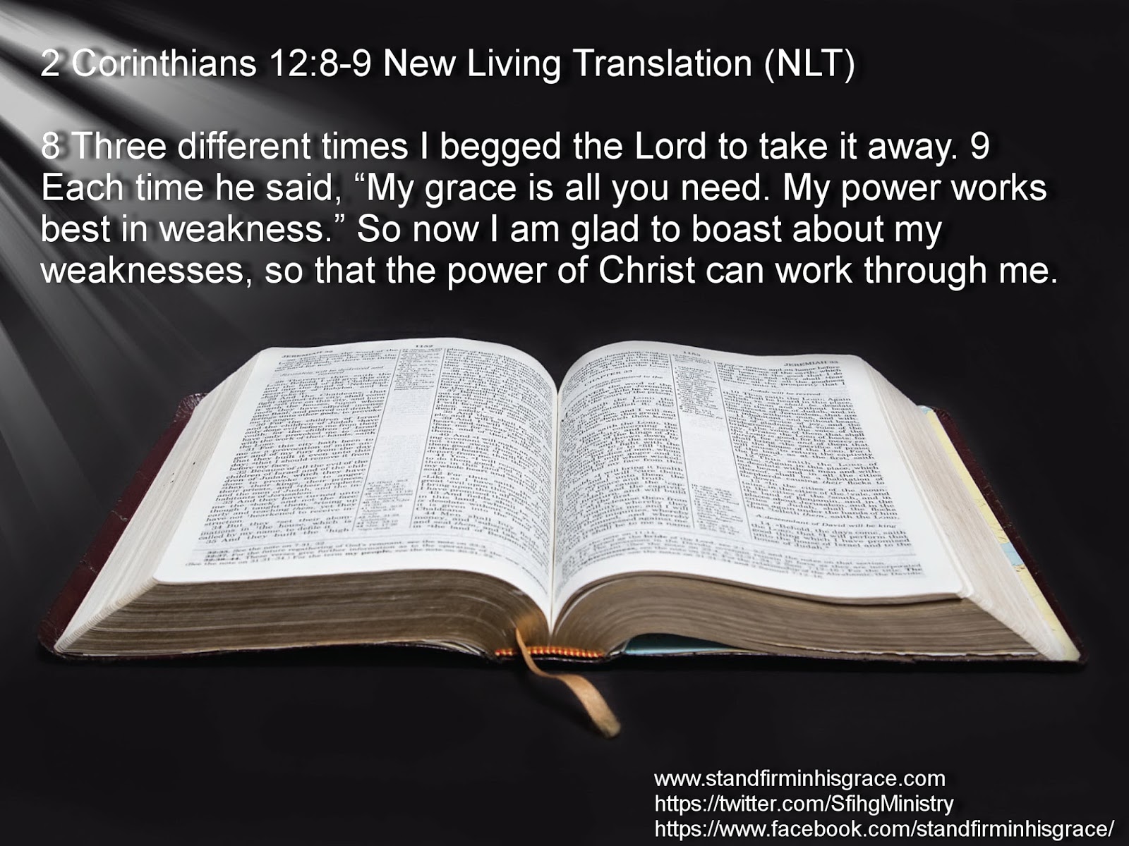 Daily Word of God - 2 Corinthians 12:8-9.