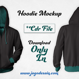 Download Free Mockup Zip Hoodie Cdr File Coreldraw Free Download Jualdesainku PSD Mockups.