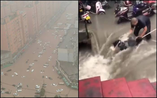 Banjir di Zhengzhou China Akibatkan 12 Orang Meregang Nyawa