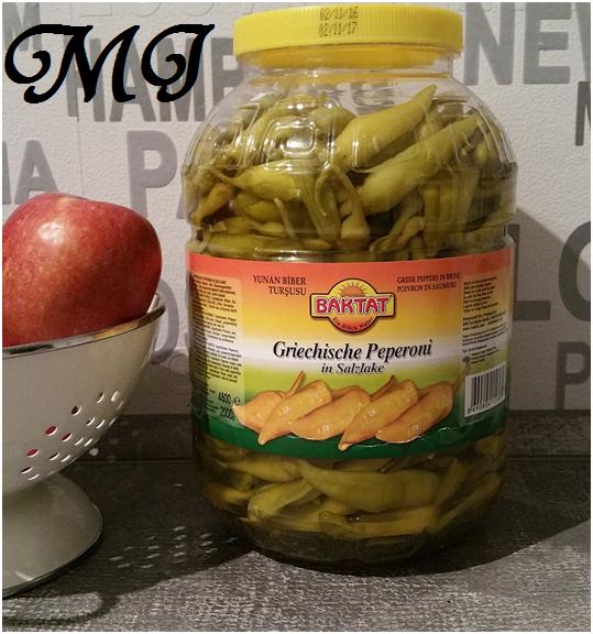 gegrillte griechische Peperoni mit Knoblauch