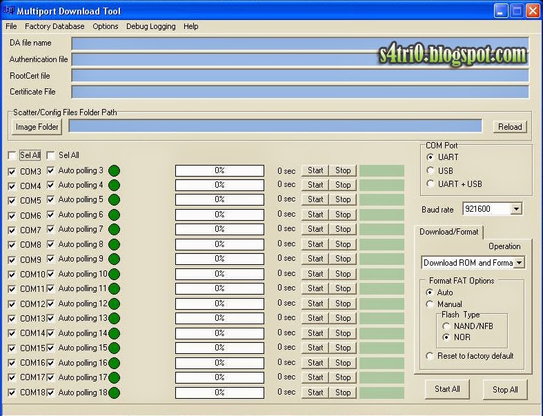 Программа Multiport download Tool. MTK Tools.