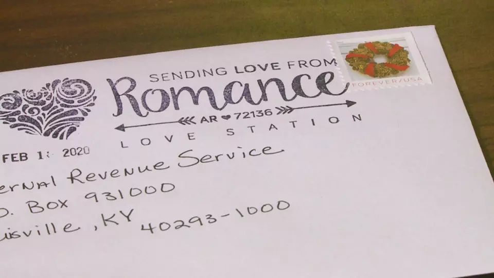 Romance, Arkansas postage stamp