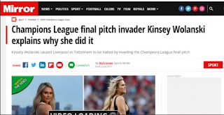Siapakah Kinsey Wolansky ? Wanita Penyusup Saat Pertandingan Final Liga Champions