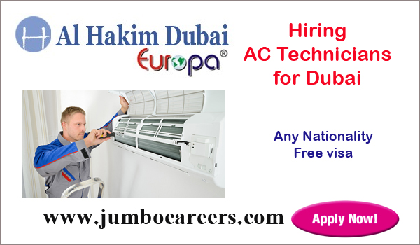 Dubai AC Technician jobs for Indians, Recent jobs in Dubai, 