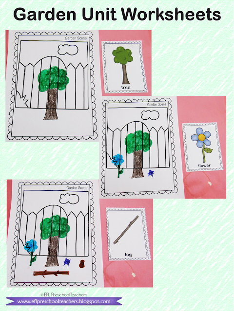art activity worksheet for the garden or nature unit