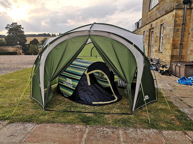 Tent inside Trespass event shelter