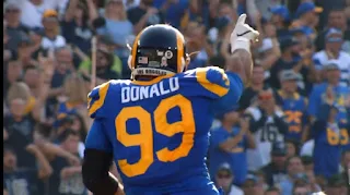 Los Angeles Rams defensive tackles Aaron Donald