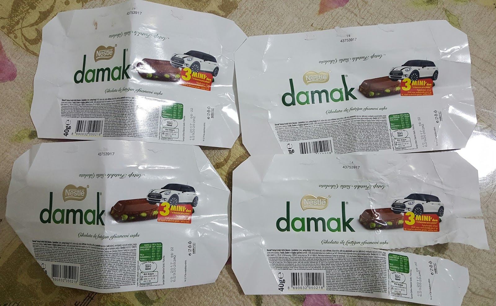 çok sıkıldım ,yazayım bari&hellip;&hellip;. Nestle Damak çikolata 3 MINI COOPER