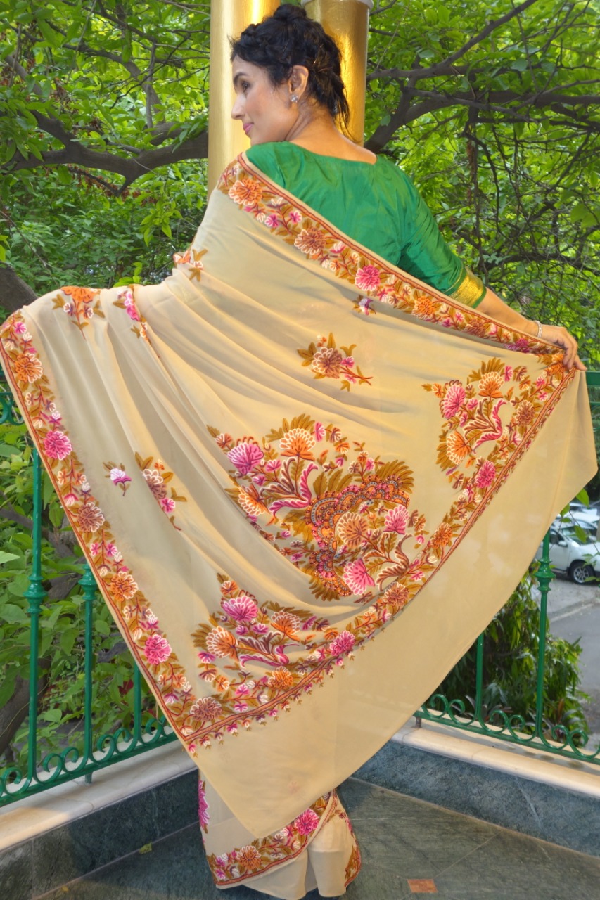 Sohum Sutras Kashmiri Aari Work Saree
