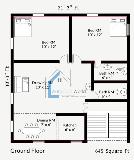Two Bedroom House Plan