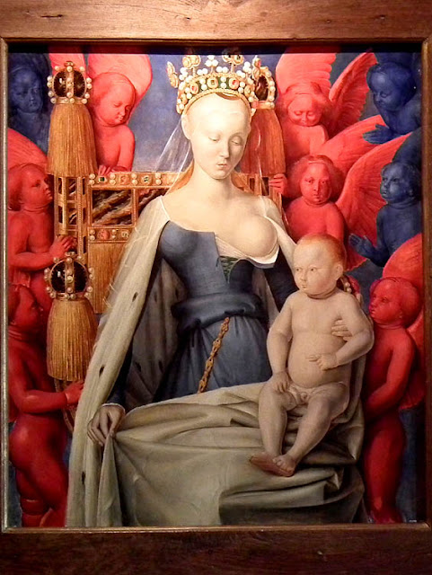 Copy of Agnes Sorel as Madonna by Jehan Fouquet, Loches, Indre et Loire, France. Photo by Loire Valley Time Travel.