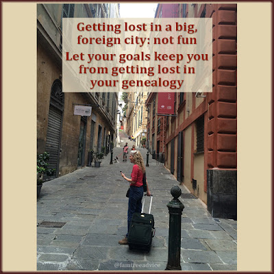 The bigger your family tree gets, the easier it is to get lost. Your goals can keep you on the right path.