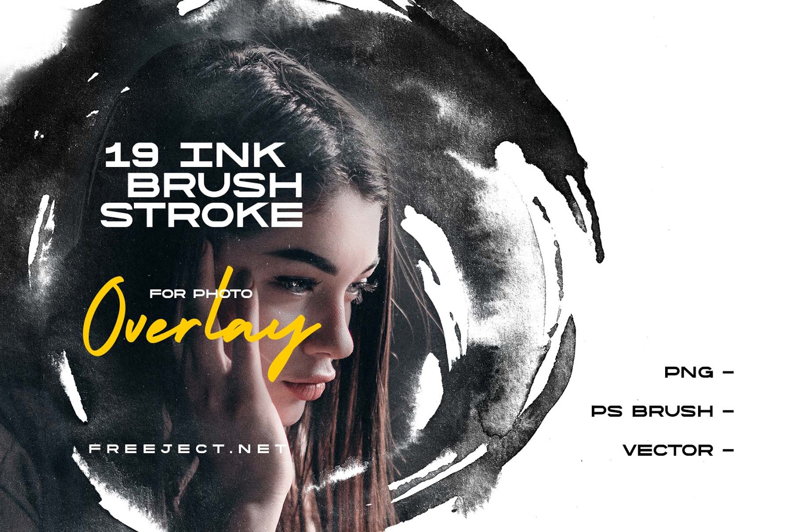 Free DEMO Ink Brush Stroke for Photo Overlay