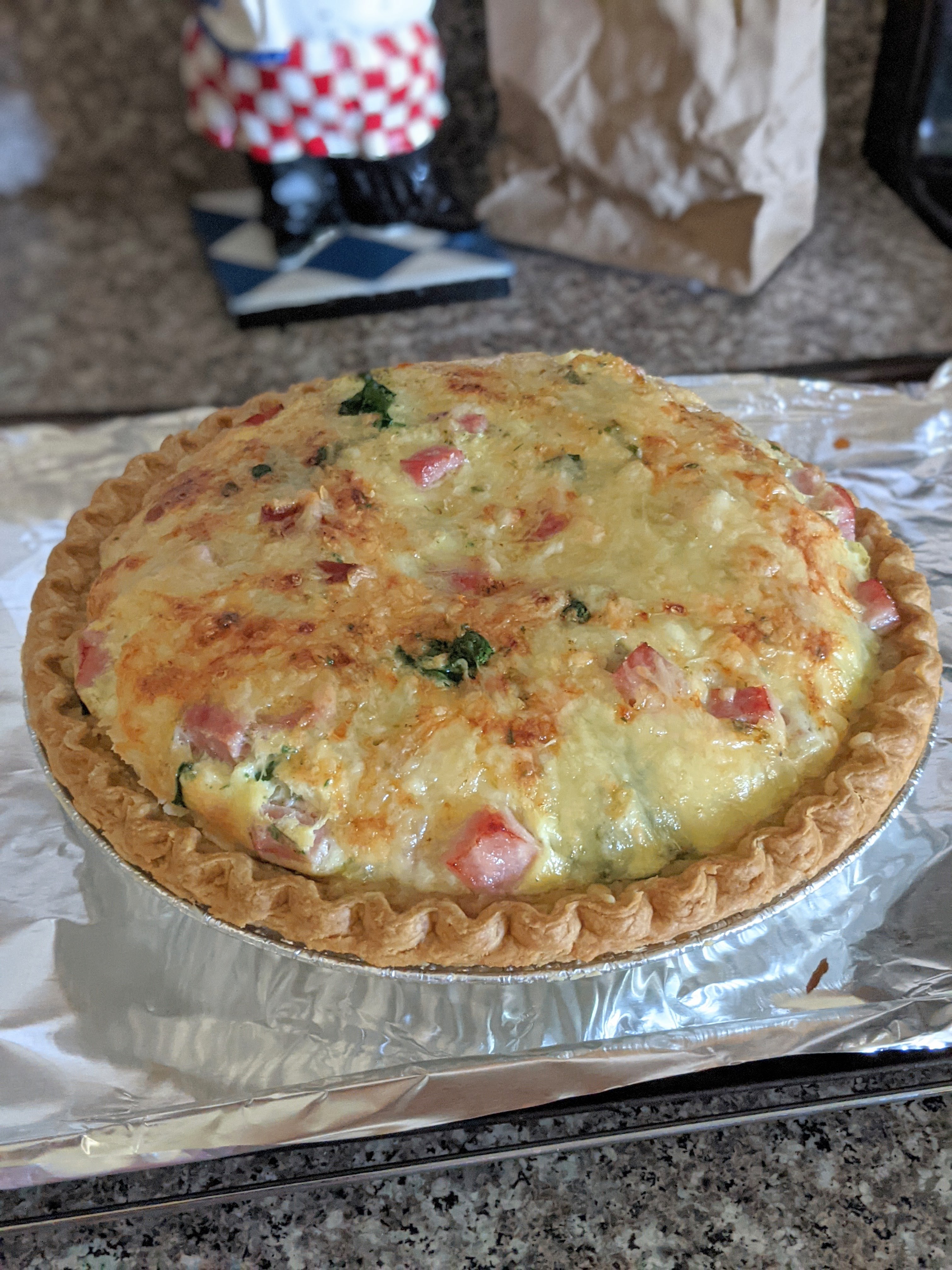 His, Hers and Ours DIY: HAM, SWISS, SPINACH QUICHE