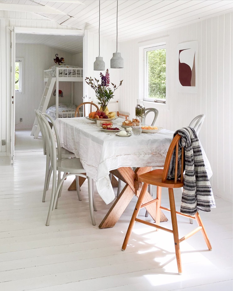 A Beautifully Simple White Danish Summer Cabin
