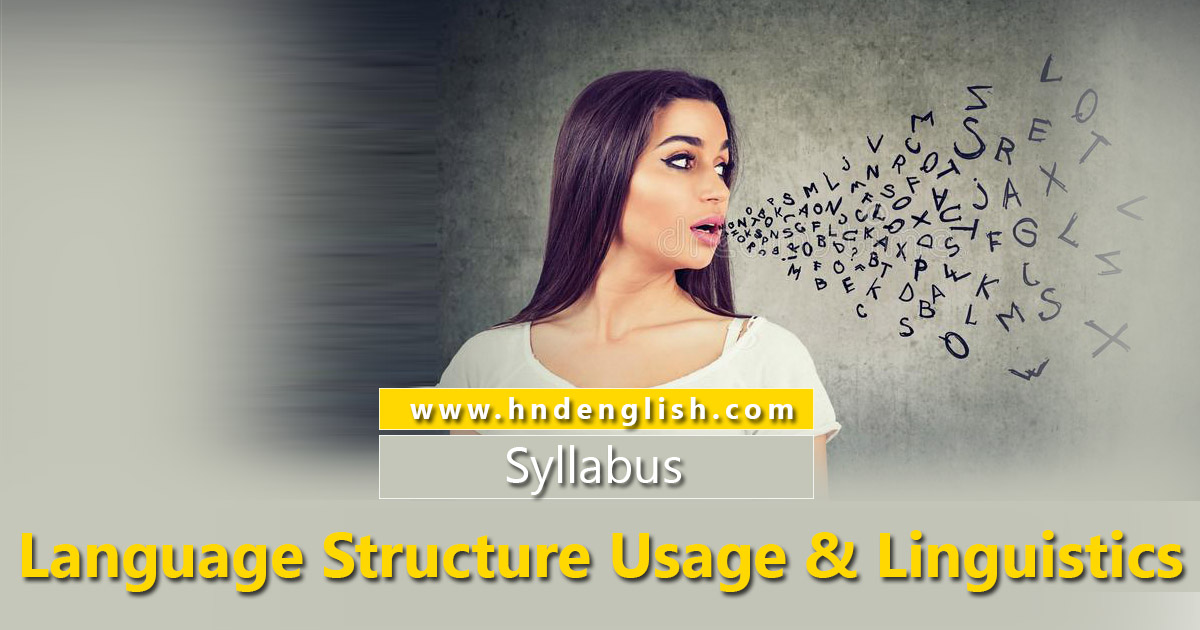 Syllabus | EN 1104: Language Structure Usage & Linguistics