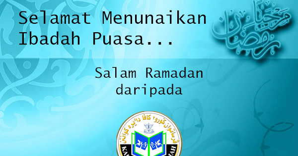 Waktu Persekolahan KAFA dalam Bulan Ramadan 1440H / Tahun 