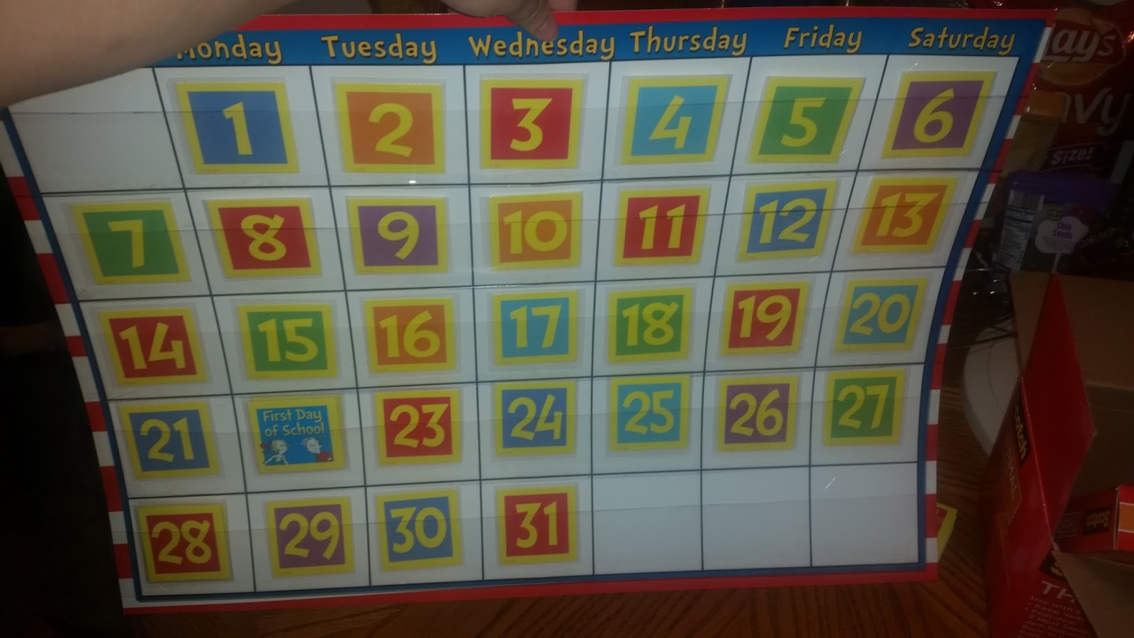 Sharing with Miss Shawnda DIY Pocket Chart Calendar