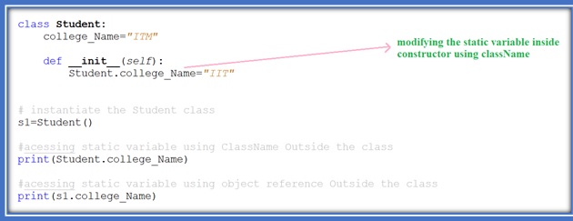 Python OOPS Tutorial 6:Types Of Variable(Instance & Static & Local ...