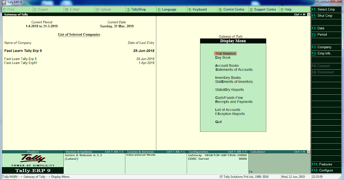 HOW TO DISPLAY ACCOUNTS IN TALLY ERP9