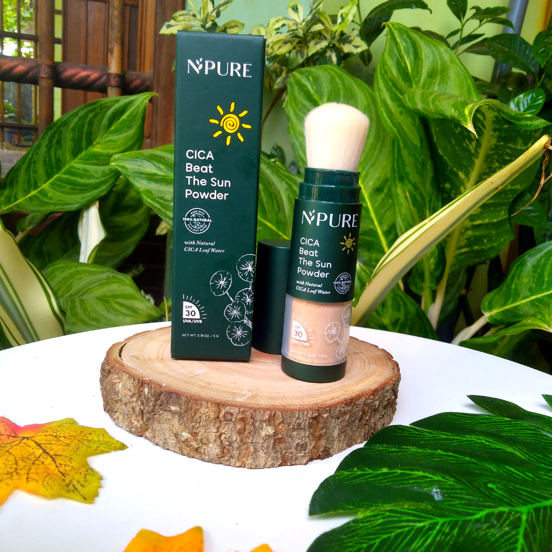 Mudah ReApply Sunscreen dengan NPURE CICA Beat The Sun Powder Alif