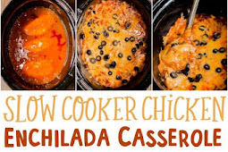   Slow Cooker Chicken Enchilada Casserole