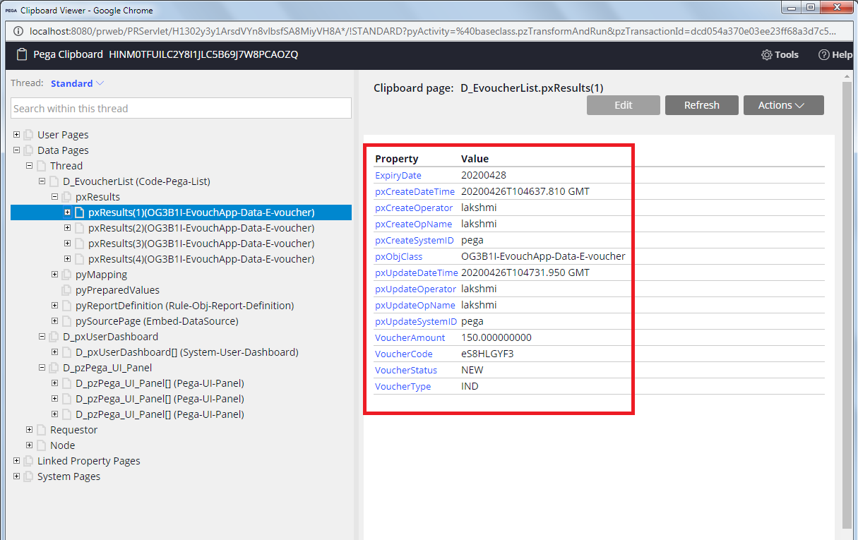 How to Eliminate the PEGA Properties in the Clipboard Page?