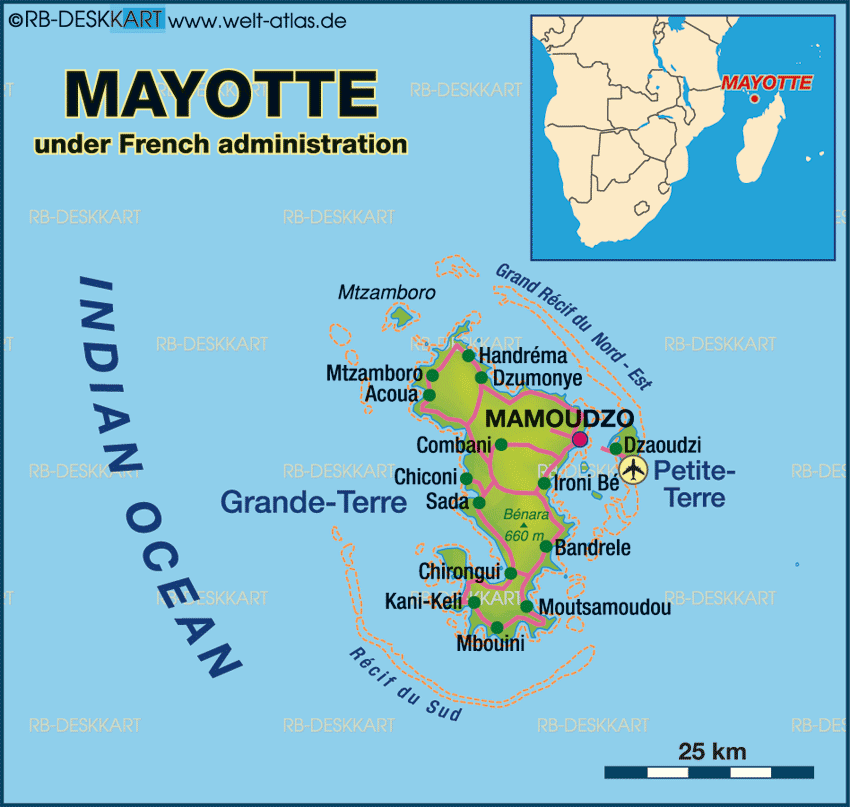 Mayotte Mapas GeogrÁficos De Mayotte Francia