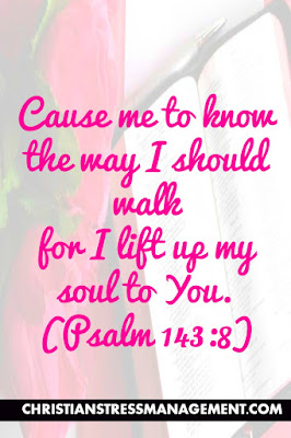 Cause me to know the way I should walk for I lift up my soul to You. (Psalm 143:8)