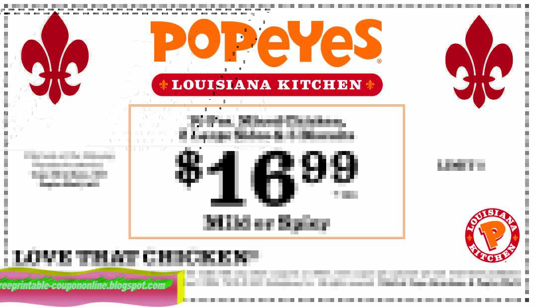Printable Coupons 2023 Popeyes Chicken Coupons