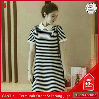 FNC224D44 Dress Wk Fani Spandek Salur murah Hanya 50Ribuan