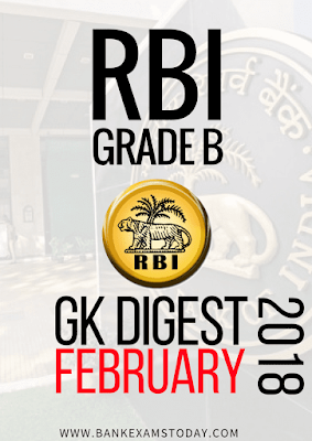 RBI Grade B GK Digest - February 2018