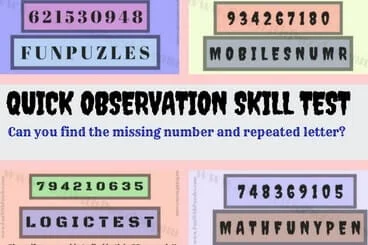 Observational Quiz Test: Quick Picture Puzzle Challenges