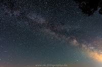 Milchstraße Sternenhimmel Sternefotografie Nikon Omegon LX2