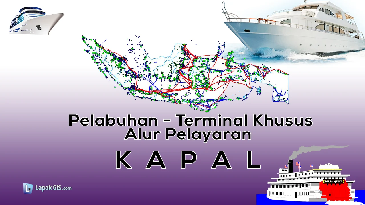 SHP Peta Sebaran Pelabuhan dan Alur Pelayaran Indonesia