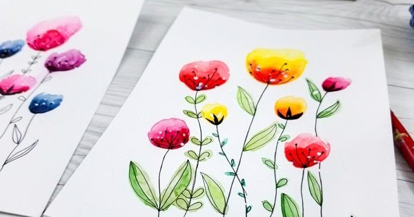 Vẽ hoa bằng màu nước cho người mới | Vẽ Từng Nét Nhỏ