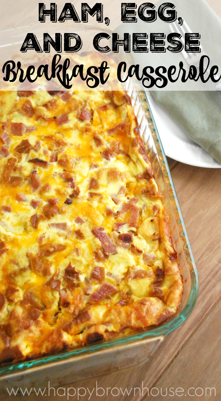 Delicious, Keto Breakfast Bake with Ham, Eggs and Cheese Recipe