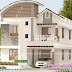 Curved roof mix 4 bedroom house