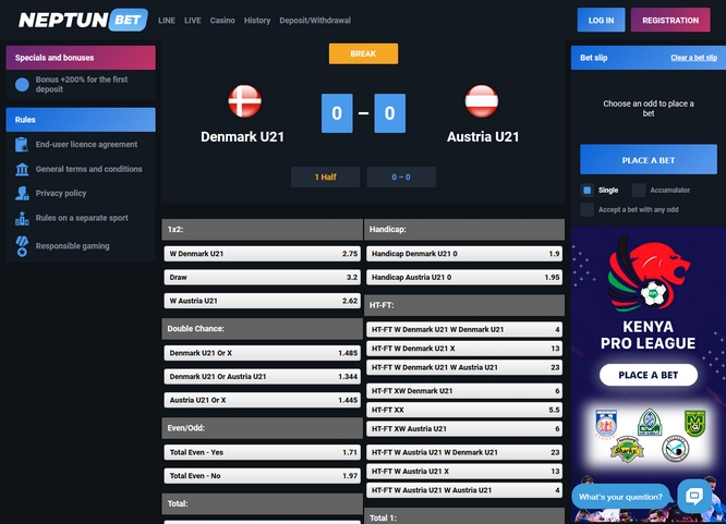 NeptunBet Live Betting NeptunBet Live Bets