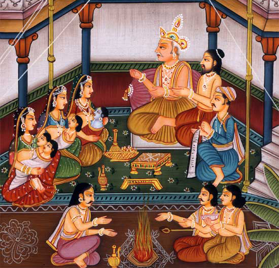 Birth of Rama Bharata Lakshmana and Shatrugna