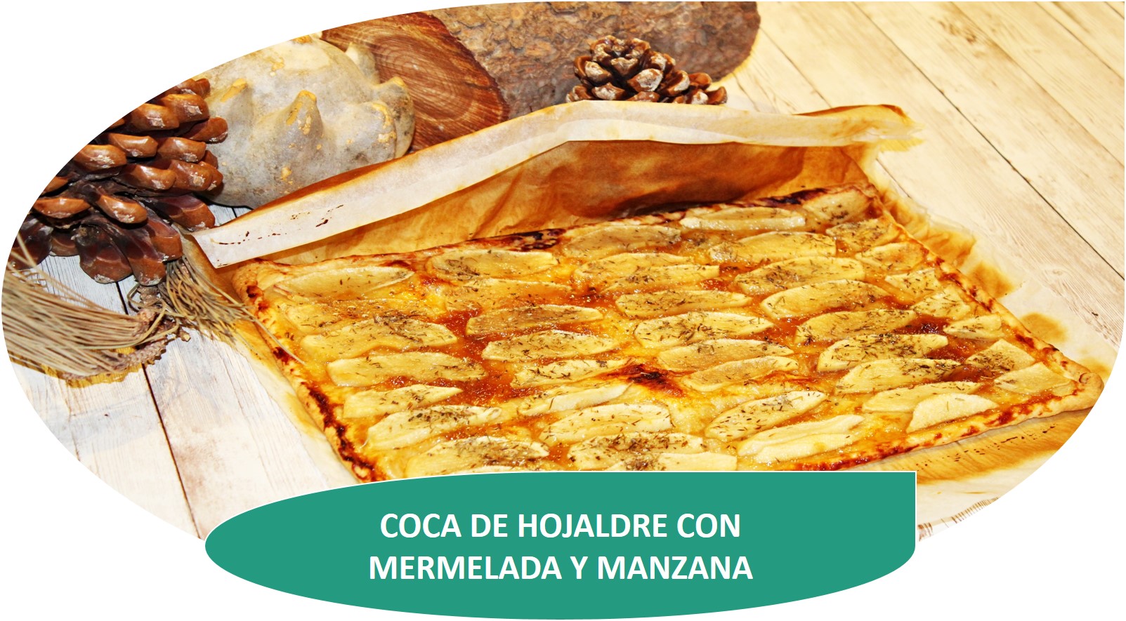 TARTA DE HOJALDRE CON MERMELADA Y MANZANA (CLAUDIA) {TU? RECETA EN MIS FOGONES}