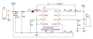 5V to 12V Voltage Circuit Diagram